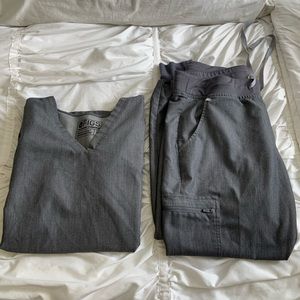 Figs Jogger Charcoal Grey Scrub Set